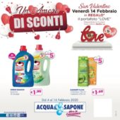 Volantino Acqua e Sapone Un Amore di Sconti dal 4/02 al 16/02/2020