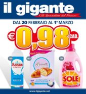 Volantino Il Gigante Offerte a 0.98€ dal 20/02 al 01/03