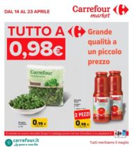 Volantino Carrefour Market Tutto a 0.98€ fino al 23/04 dal 14/04/2020
