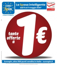 Volantino Eurospin Tante Offerte a 1€ fino al 17/05 dall’11/05/2020