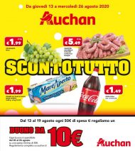 Volantino Auchan Sconto Tutto fino al 26/08 dal 13/08/2020