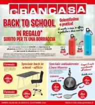Volantino Grancasa Back To School dal 29/08 al 18/09/2020