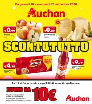 Volantino Auchan Sconto Tutto fino al 23/09 dal 10/09/2020