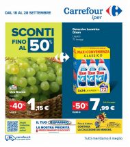 Volantino Carrefour Sconti fino al 50% dal 18/09 al 28/09/2020