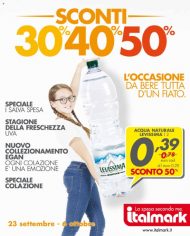 Volantino Italmark Sconti 30% 40% 50% dal 23/09 al 6/10/2020