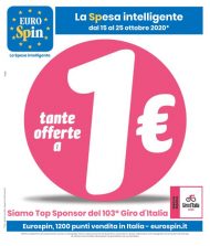 Volantino Eurospin Tante Offerte a 1€ fino al 25/10 dal 15/10/2020