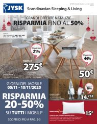 Volantino JYSK Risparmia fino al 50% dall’5/11 al 18/11/2020