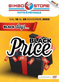 Volantino Bimbostore Black Price dal 18/11 al 29/11/2020