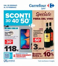 Volantino Carrefour Sconti 30% 40% 50% fino al 10/02 dal 28/01/2021