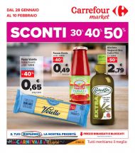 Volantino Carrefour Market Sconti fino al 50% dal 28/01 al 10/02/2021
