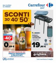 Volantino Carrefour Sconti 30% 40% 50% fino al 5/05/2021 dal 22/04/2021