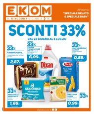 Volantino Ekom Sconti 33% dal 22/06 al 5/07/2021