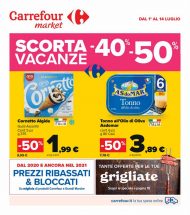 Volantino Carrefour Market Scorta Vacanze dal 1/07 al 14/07/2021