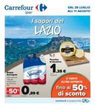 Volantino Carrefour I Sapori del Lazio fino all’11/08 dal 29/08/2021