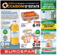 Volantino Eurospar Occasioni d’Estate dal 26/08 al 5/09/2021