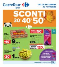 Volantino Carrefour Sconti 30% 40% 50% dal 28/09 al 7/10/2021