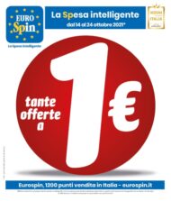 Volantino Eurospin Tante Offerte a 1€ fino al 24/10 dal 14/10/2021