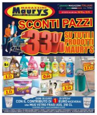 Volantino Maury’s Sconti Pazzi dal 28/10 al 13/11/2021