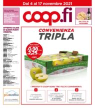 Volantino Coop.fi Convenienza Tripla dal 4/11 al 17/11/2021