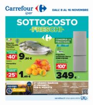 Volantino Carrefour Sottocosto Freschi dall’8/11 dal 16/11/2021