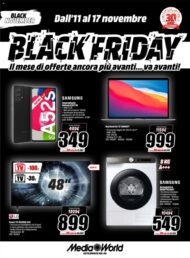 Volantino MediaWorld Black Friday dall’11/11 al 17/11/2021