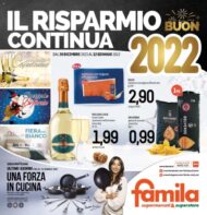 Volantino Famila Il Risparmio Continua fino al 12/01/2022