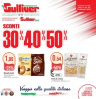 Volantino Gulliver Sconti 30% 40% 50% dall’11/01 al 20/01/2022