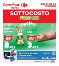 Volantino Carrefour Market Sottocosto Freschi dal 17/01 al 26/01/2022