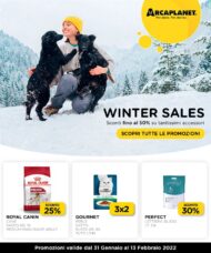 Volantino Arcaplanet Winter Sales dal 31/01 al 13/02/2022