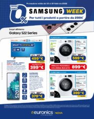 Volantino Euronics Samsung Week dal 10/02 al 16/02/2022