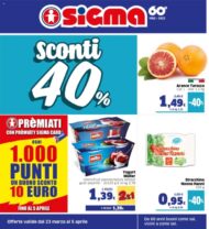 Volantino Sigma Sconti 40% dal 23/03 al 5/04/2022