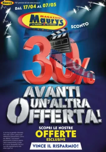 Volantino Maury’s Sconto 30% dal 17/04 al 7/05/2022