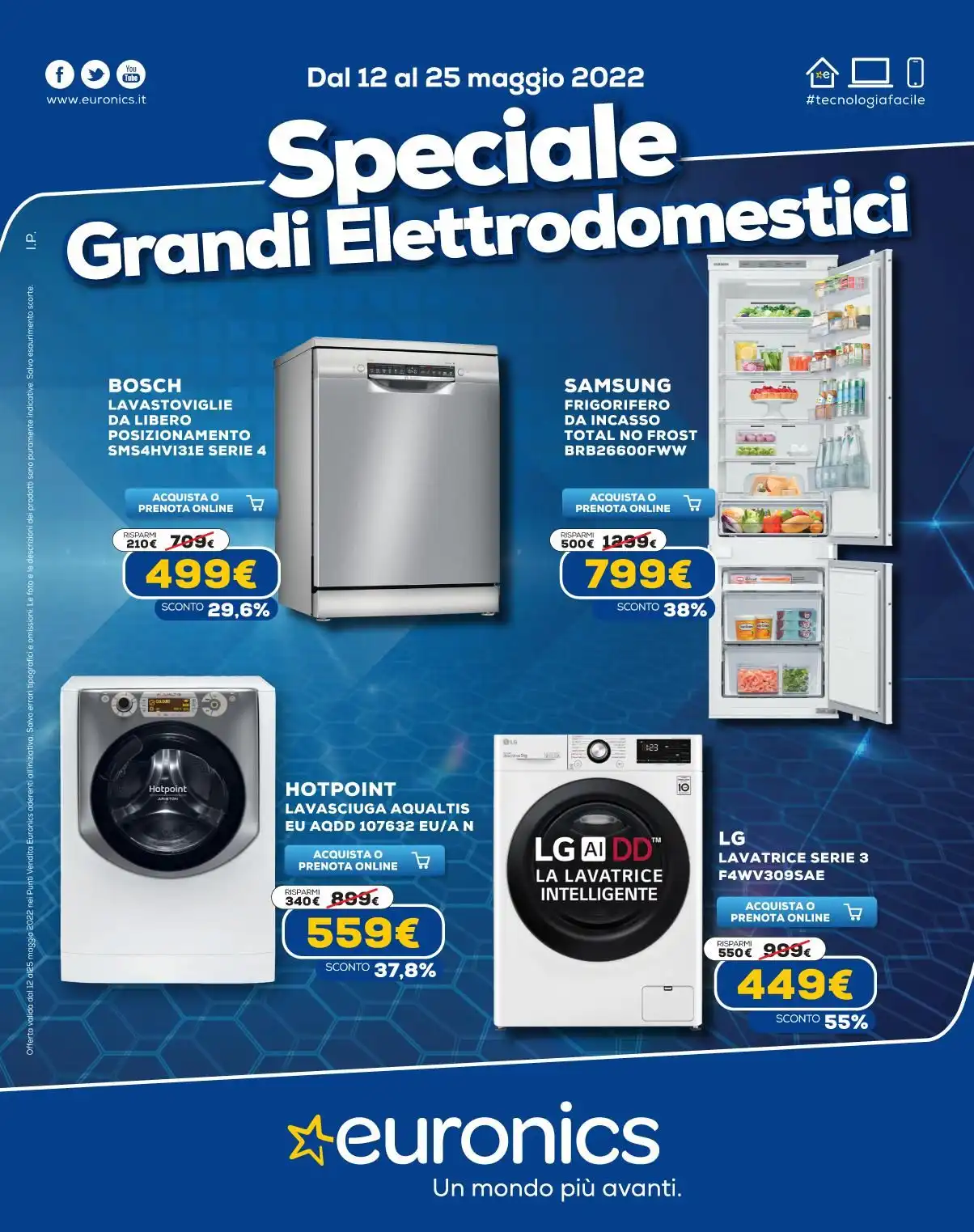 Volantino Euronics Grandi Elettrodomestici dal 12/05 al 25/05/2022