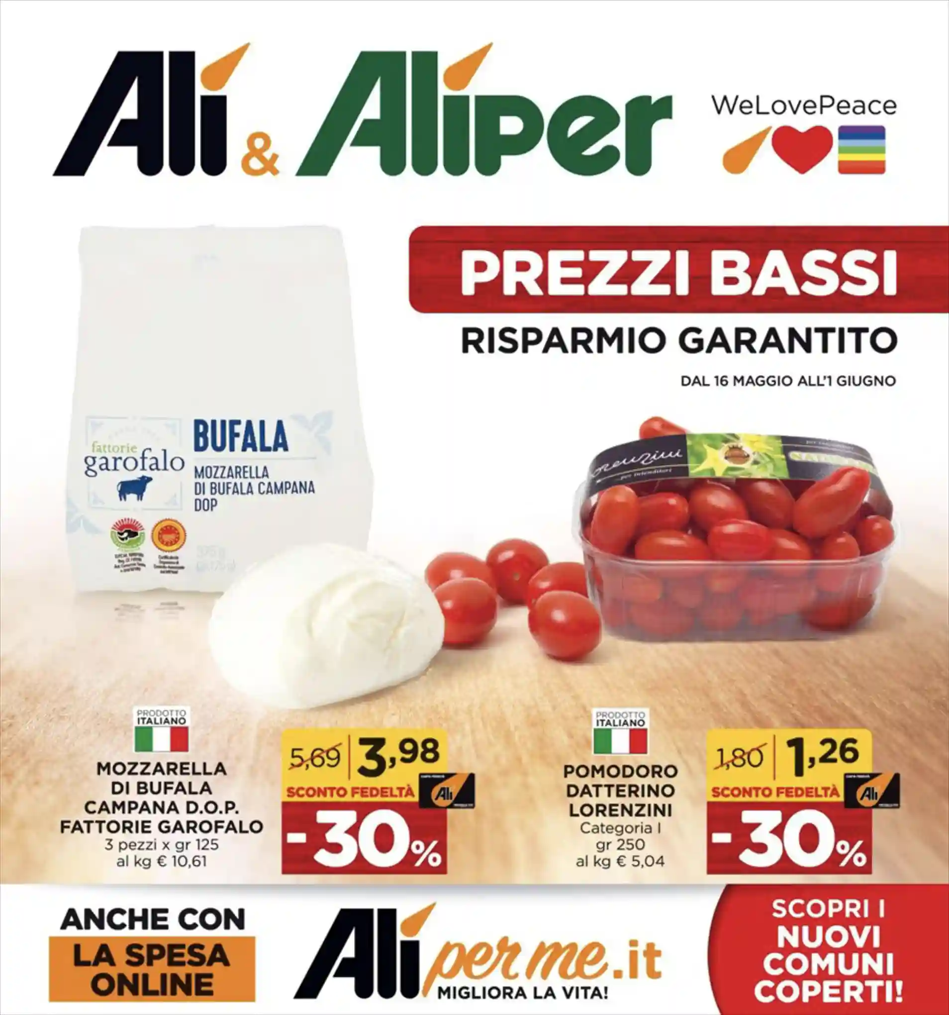Volantino Alì/Aliper Prezzi Bassi dal 16/05 al 01/06/2022