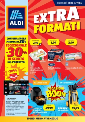 Volantino Aldi Extra Formati, offerte fino al 19/06 dal 13/06/2022