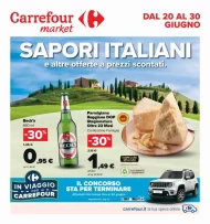 Volantino Carrefour Market Sapori Italiani dal 20/06 al 30/06/2022