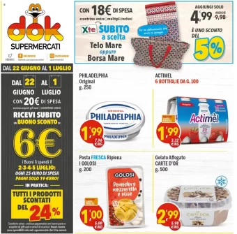 Volantino Dok Supermercati Offerte fino al 1/07 dal 22/06/2022