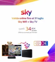 Offerte Sky Wifi e Sky Tv attivo dal 13/07 al 31/07/2022