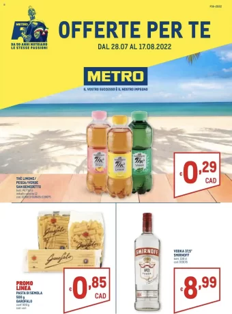 Volantino Metro Offerte per te – fino al 17/08 dal 28/07/2022