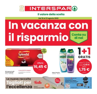 Volantino Interspar Risparmio fino al 31/08 dal 18/08/2022