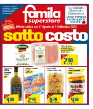 Volantino Famila Superstore Sottocosto dal 31/08 al 9/09/2022