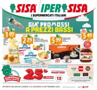 Volantino Sisa/Iper Sisa Prezzi Bassi dal 12/09 al 22/09/2022