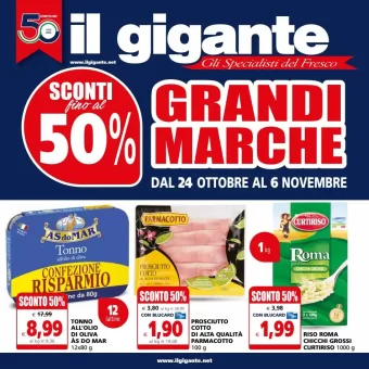 Volantino Il Gigante Grandi Marche dal 24/10 al 6/11/2022