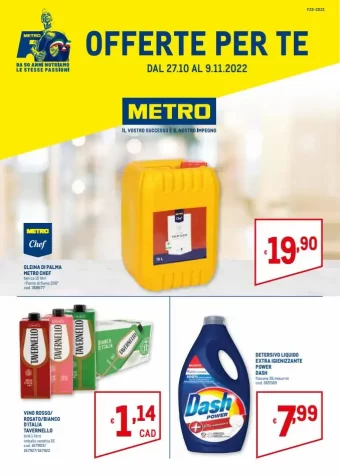 Volantino Metro Offerte Per Te attivo dal 27/10 al 9/11/2022