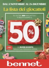 Bennet 50% di Sconto | La lista dei giocattoli dal 3/11 al 24/12/2022