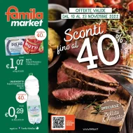Volantino Famila Market Sconti fino al 40% dal 10 al 23/11/2022
