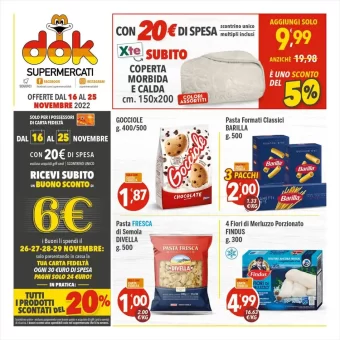 Volantino Dok Supermercati Offerte dal 16/11 al 25/11/2022