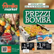 Volantino Famila Market Prezzi Bomba dal 24/11 al 30/11/2022