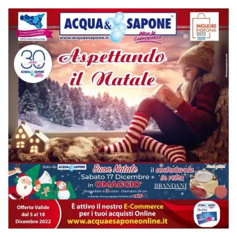 Volantino Acqua e Sapone Natale dal 5/12 al 18/12/2022