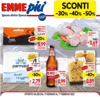 Volantino EMMEPiù Sconti 30% 40% 50% dal 19/01 al 1/02/2023